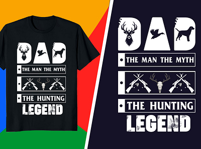 HUNTING T-SHIRT DESIGN - THE MAN THE MYTH THE HUNTING LEGEND tshirtshop