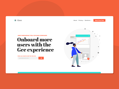 User onboarding tool landing page