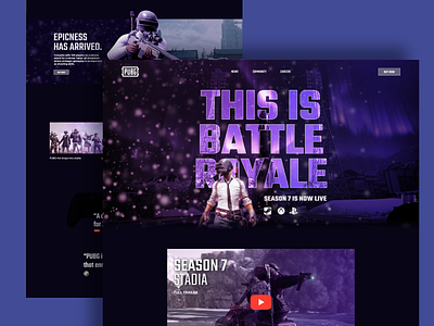 PUBG - Website Redesign concept dark ui gaming gaming website illustration landing page pubg redesign ui ux ui ux design web design