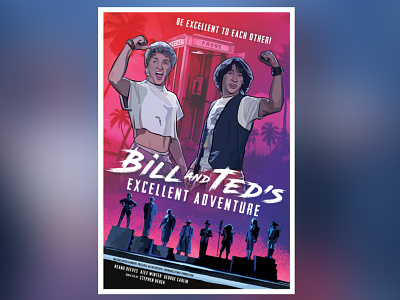 Bill and Ted's Excellent Adventure alternative movie poster abraham lincoln alternative movie poster billy the kid bogus journey bogus journey cinema face the music face the music film film poster illustration joan of arc keanu reeves movie poster poster design sigmund freud socrates