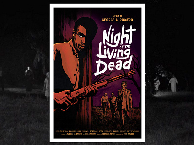 Night of the Living Dead alternative movie poster 1968 alternative movie poster cinema dawn of the dead day of the dead design digital art film poster horror illustration lobby card movie poster poster design romero zombie zombies