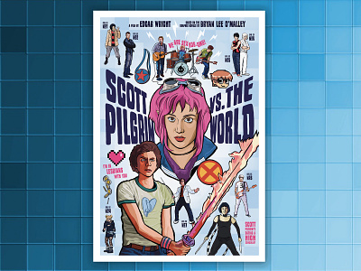 Scott Pilgrim vs the World alternative movie poster alternative movie poster cinema design film poster gideon graves illustration jason schwartzman movie poster