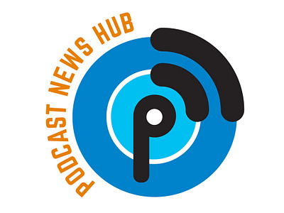 Podcast News Hub logo branding design logo news podcasting podcasts