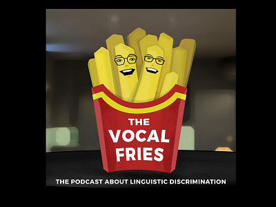 Vocal Fries podcast cover art branding design logo podcast podcast art podcasts vector