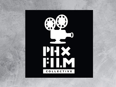 PHX Film Collective logo branding cinema community logo design entertainment film film poster logo movie poster movies vector
