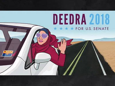 Deedra is Everywhere branding campaign design illustration logo political political campaign politician politics