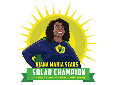 Kiana Maria Sears: Solar Champion branding campaign campaign design design illustration logo political political campaign political candidate politics vector