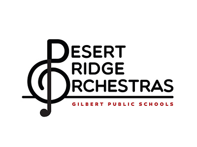 Desert Ridge Orchestras Logo branding design education educational high school logo music music program orchestra school typography
