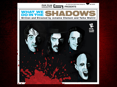 What We Do In The Shadows alternative movie poster alternative movie poster campaign cinema design event poster film film poster flight of the conchords illustration jemaine clement movie poster new zealand poster design taika waititi vampire vector what we do in the shadows