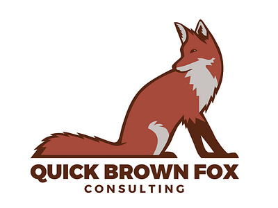 Quick Brown Fox Consulting logo branding design illustration logo vector