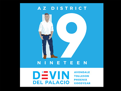 Devin Del Palacio - AZ District 19 arizona arizona politics branding design illustration logo political political campaign typography vector