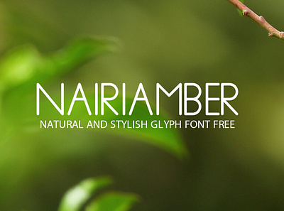NairiAmber Natural and Stylish Glyph Font Free font fonts freefont typography