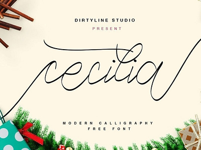 Cecilia Script calligraphy Font Free font fonts freefont typography