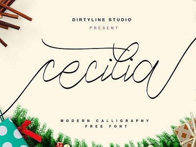 Cecilia Script calligraphy Font Free