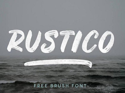 Rustico Brush typeface Free Font font fonts freefont typography