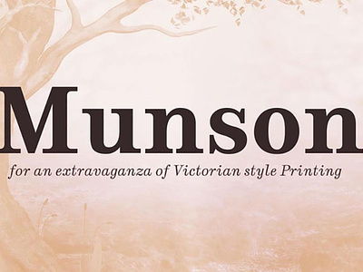 Munson Classic sans serif font Free