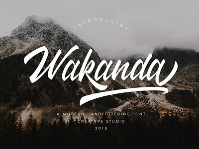 Wakanda modern handletter script Font Free font fonts freefont typography