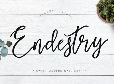 Endestry is a free sweet font Free font fonts freefont illustration typography