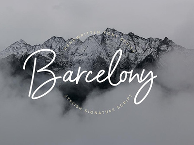 Barcelony Signature Elegant font Free font fonts freefont typography