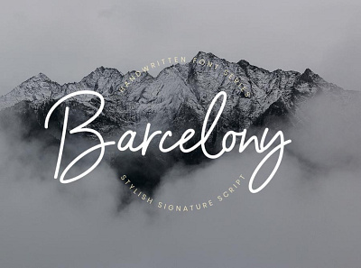 Barcelony Signature Elegant font Free font fonts freefont typography