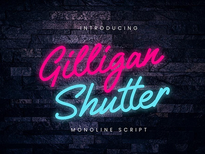 Gilligan Shutter Signature monoline bold font Free