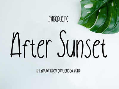 After Sunset Clean handwritten font Free