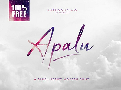 Apalu Brush script modern font Free