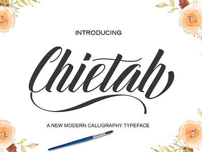 Chietah - Free Modern Calligraphy Font font fonts free download free font free fonts freebies freefont type typeface typography