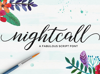 Nightcall - Free Fabulous Script Font font fonts free download free font free fonts freebies freefont type typeface typography