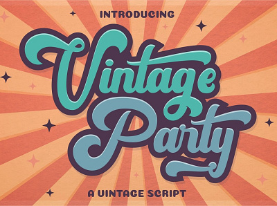 Vintage Party Free Bold Script Font font fonts free download free font free fonts freebies freefont type typeface typography