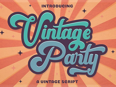 Vintage Party Free Bold Script Font