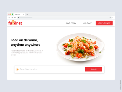 Foodnet Landing Page landing page ui ux web