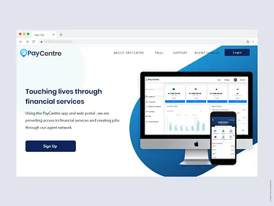 PayCentre Landing Page landing page ui ux