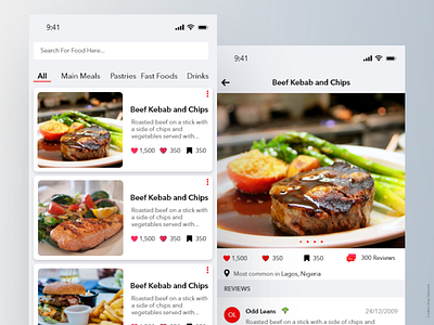 UI EXploration: Food Review Application design mobile app mobile design mobile ui ui ux