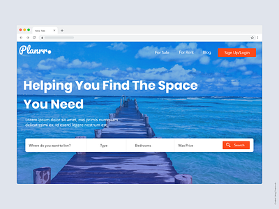 Plannr - A Travel Landing Page Design landing page ui ux