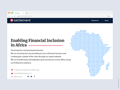 E Settlement Landing Page Design