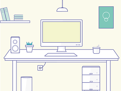 Office Flat Design Illustration