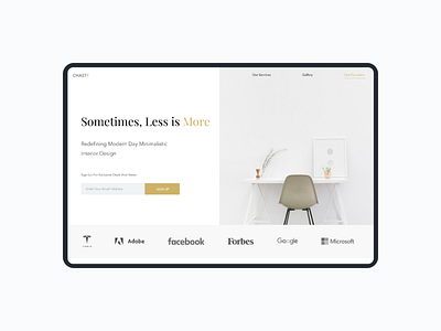 Daily Design Day 03: Landing Page daily design dailyui design designs landing page minimalist ui ux