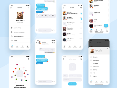 iOS Application design Multi Language Messanger