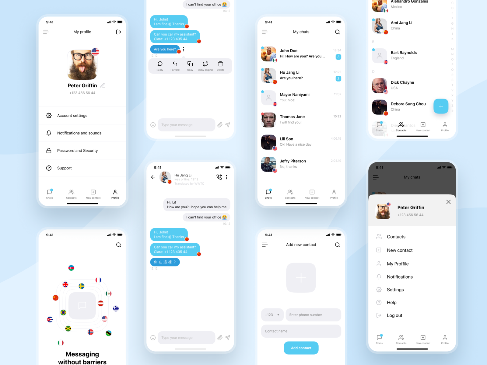 iOS Application design Multi Language Messanger by Eugene Shuklin on ...