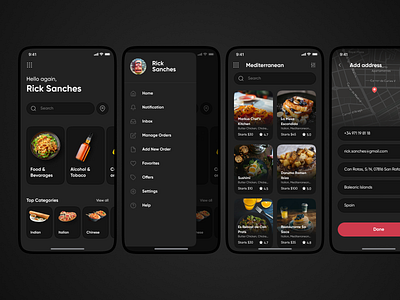 Food Delivery mobile iOS application concept design