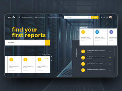 UX UI design homepage for data analytics and report web platform