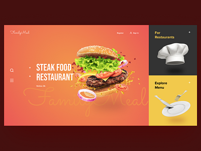 Design concept for food delivery and restaurant agregator compan