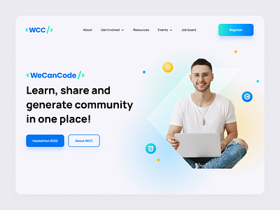 We Can Code Website UI/UX code design developer education hackathon students tech ui ux