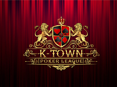 K-TOWN POKER LEAGUE HERALDIC gothic design heraldic design heraldic logo logo logo design luxurious design luxury design