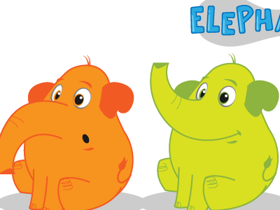 'Elephants' Message Series cartoon church color fun illustration message series wip