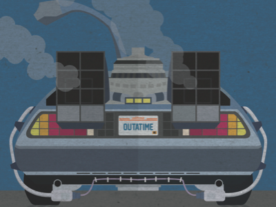88 MPH 80s back to the future bold colors minimal moives nostalgia posters print vintage