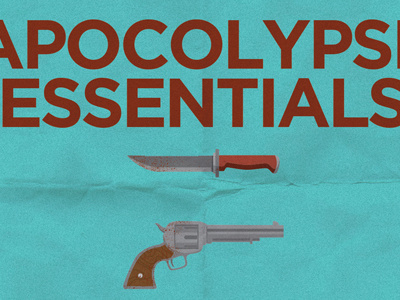 Apocolypse Essentials minimal poster print pun texture walking dead