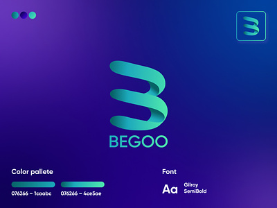 Logo for Begoo company branding design flat illustration illustrator logo vector
