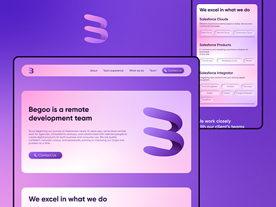 Begoo landing page 😎 by Dmytro Lutsenko on Dribbble